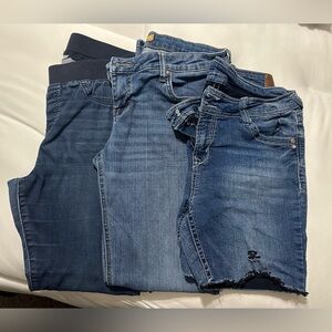 Women's Blue Denim Jeans Trio - Classic Blue Jeans